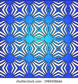 Geometric vector pattern with azure and blue gradient. simple ornament for wallpapers and backgrounds.
