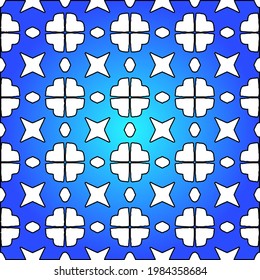 Geometric vector pattern with azure and blue gradient. simple ornament for wallpapers and backgrounds.