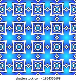 Geometric vector pattern with azure and blue gradient. simple ornament for wallpapers and backgrounds.