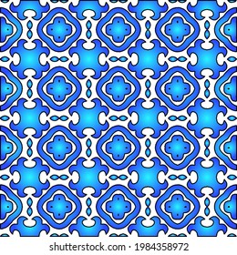 Patrón vectorial geométrico con gradiente azul y azul. decoración sencilla para tapices y fondos.