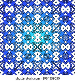 Geometric vector pattern with azure and blue gradient. simple ornament for wallpapers and backgrounds.
