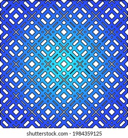 Geometric vector pattern with azure and blue gradient. simple ornament for wallpapers and backgrounds.
