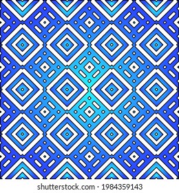 Geometric vector pattern with azure and blue gradient. simple ornament for wallpapers and backgrounds.