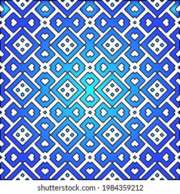 Geometric vector pattern with azure and blue gradient. simple ornament for wallpapers and backgrounds.