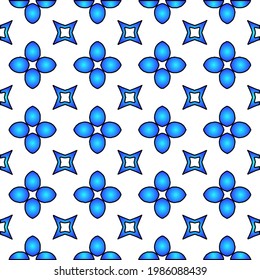 Geometric vector pattern with azure and blue gradient. simple ornament for wallpapers and backgrounds.