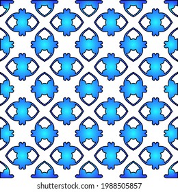 Geometric vector pattern with azure and blue gradient. simple ornament for wallpapers and backgrounds.
