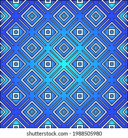 Geometric vector pattern with azure and blue gradient. simple ornament for wallpapers and backgrounds.