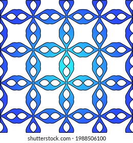 Geometric vector pattern with azure and blue gradient. simple ornament for wallpapers and backgrounds.