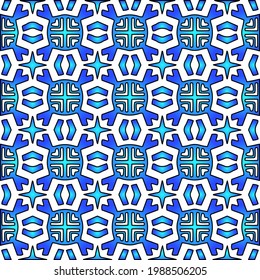 Geometric vector pattern with azure and blue gradient. simple ornament for wallpapers and backgrounds.