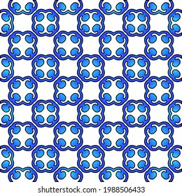 Geometric vector pattern with azure and blue gradient. simple ornament for wallpapers and backgrounds.