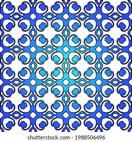Geometric vector pattern with azure and blue gradient. simple ornament for wallpapers and backgrounds.