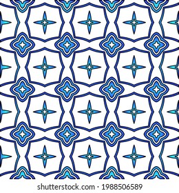 Geometric vector pattern with azure and blue gradient. simple ornament for wallpapers and backgrounds.