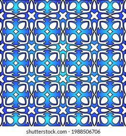 Geometric vector pattern with azure and blue gradient. simple ornament for wallpapers and backgrounds.