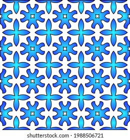 Geometric vector pattern with azure and blue gradient. simple ornament for wallpapers and backgrounds.