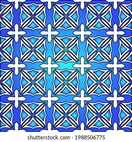 Patrón vectorial geométrico con gradiente azul y azul. decoración sencilla para tapices y fondos.