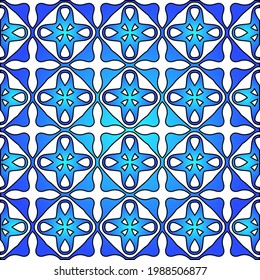 Geometric vector pattern with azure and blue gradient. simple ornament for wallpapers and backgrounds.