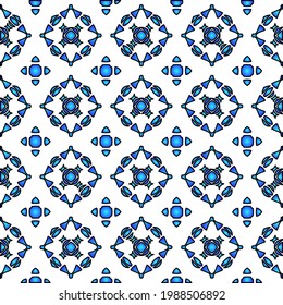 Geometric vector pattern with azure and blue gradient. simple ornament for wallpapers and backgrounds.