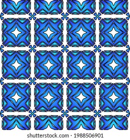 Geometric vector pattern with azure and blue gradient. simple ornament for wallpapers and backgrounds.