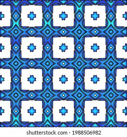 Geometric vector pattern with azure and blue gradient. simple ornament for wallpapers and backgrounds.