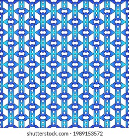 Geometric vector pattern with azure and blue gradient. simple ornament for wallpapers and backgrounds.