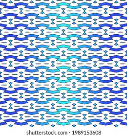 Geometric vector pattern with azure and blue gradient. simple ornament for wallpapers and backgrounds.