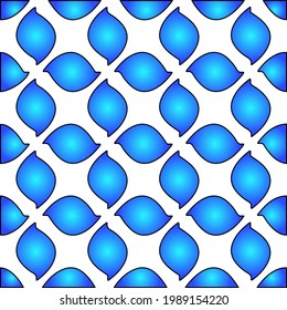 Geometric vector pattern with azure and blue gradient. simple ornament for wallpapers and backgrounds.