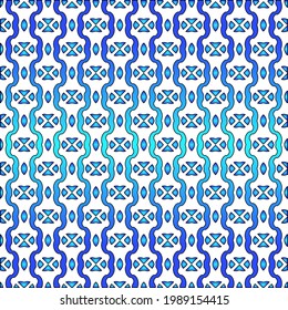 Geometric vector pattern with azure and blue gradient. simple ornament for wallpapers and backgrounds.
