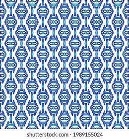 Geometric vector pattern with azure and blue gradient. simple ornament for wallpapers and backgrounds.