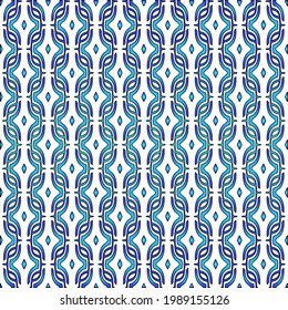 Geometric vector pattern with azure and blue gradient. simple ornament for wallpapers and backgrounds.