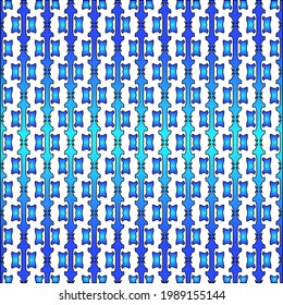 Geometric vector pattern with azure and blue gradient. simple ornament for wallpapers and backgrounds.