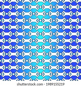 Geometric vector pattern with azure and blue gradient. simple ornament for wallpapers and backgrounds.