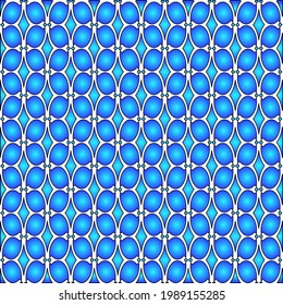 Geometric vector pattern with azure and blue gradient. simple ornament for wallpapers and backgrounds.