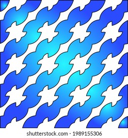 Patrón vectorial geométrico con gradiente azul y azul. decoración sencilla para tapices y fondos.