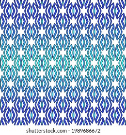 Geometric vector pattern with azure and blue gradient. simple ornament for wallpapers and backgrounds.