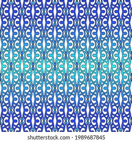 Geometric vector pattern with azure and blue gradient. simple ornament for wallpapers and backgrounds.