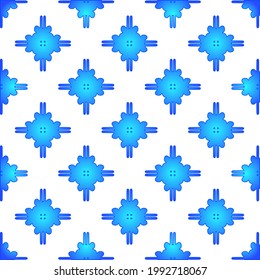 Geometric vector pattern with azure and blue gradient. simple ornament for wallpapers and backgrounds.