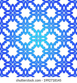Geometric vector pattern with azure and blue gradient. simple ornament for wallpapers and backgrounds.