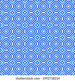 Geometric vector pattern with azure and blue gradient. simple ornament for wallpapers and backgrounds.