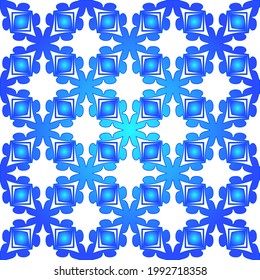 Geometric vector pattern with azure and blue gradient. simple ornament for wallpapers and backgrounds.