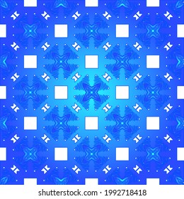Geometric vector pattern with azure and blue gradient. simple ornament for wallpapers and backgrounds.