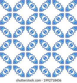 Geometric vector pattern with azure and blue gradient. simple ornament for wallpapers and backgrounds.