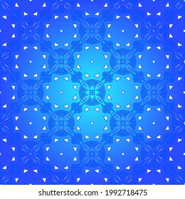 Geometric vector pattern with azure and blue gradient. simple ornament for wallpapers and backgrounds.