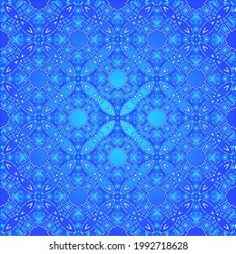 Geometric vector pattern with azure and blue gradient. simple ornament for wallpapers and backgrounds.