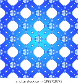 Geometric vector pattern with azure and blue gradient. simple ornament for wallpapers and backgrounds.
