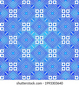 Geometric vector pattern with azure and blue gradient. simple ornament for wallpapers and backgrounds.