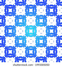 Geometric vector pattern with azure and blue gradient. simple ornament for wallpapers and backgrounds.