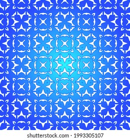 Geometric vector pattern with azure and blue gradient. simple ornament for wallpapers and backgrounds.