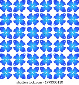 Geometric vector pattern with azure and blue gradient. simple ornament for wallpapers and backgrounds.