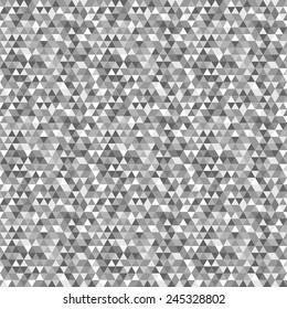 Geometric vector pattern with black, gray and white triangular elements. Seamless abstract texture for wallpapers and backgrounds