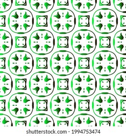 Geometric vector pattern with black and green gradient. simple ornament for wallpapers and backgrounds.